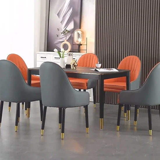 Mesa y silla para habitación de hotel, silla de comedor, silla para restaurante y cafetería, muebles de acero para el hogar, silla de comedor de estilo moderno