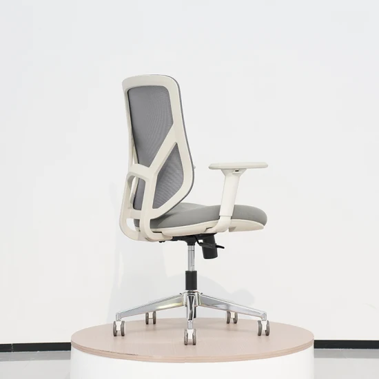 2023 Silla trasera media de la malla de los nuevos productos en sillas giratorias grises de la malla de la oficina del marco